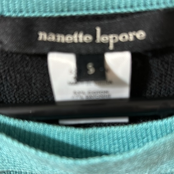 Nanette Lepore Women’s Black & Turquoise Beaded Knit Bodycon Dress Artsy Boho S - Picture 4 of 8